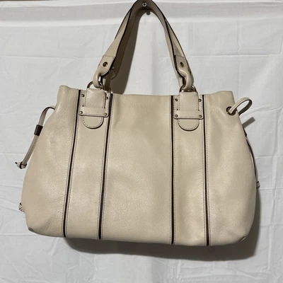Kate Spade New York Leather Shoulder Bag Purse, Cream, Large - Image 1 of 4