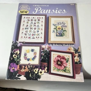 Cross Stitch Pattern Books (3) Pansies Berries Country Living Alphabet - Picture 1 of 7