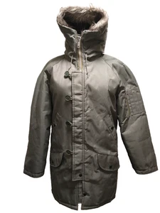 Holiday Ranger Outdoor Mens Wear Green Water Repellent Hooded Parka S Made Japan - Picture 1 of 21