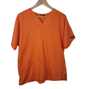 Cherokee Workwear Originals Unisex V-Neck Scrub Top Orange M - Picture 1 of 7