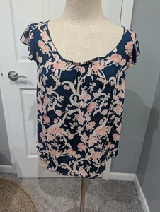Belle Du Jour Women's/Juniors Printed Top Size Large - Picture 1 of 4