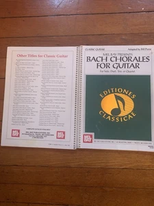 Mel Bay Presents: Bach Chorales For Guitar, adapted by Bill Purse 1994 spiral - Picture 1 of 2