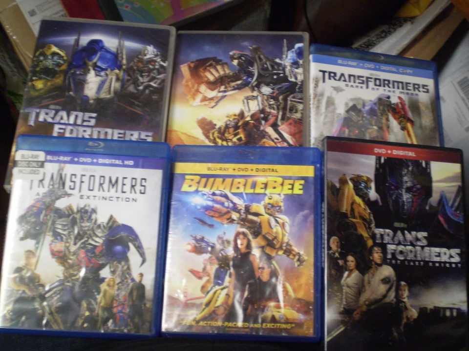 (6) Transformers Blu-ray/DVD Lot: Transformers 1, 2, 3, 4 + Bumblebee & MORE - Image 1 of 1