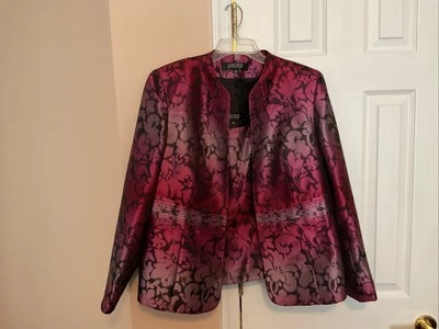 Kasper Jacket With Vest Size 16 Magenta Multicolored - Image 1 of 4
