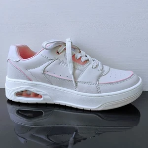 Skechers Damen Uno Court Courted Leder Sneaker in leuchtender blasser Naturfarbe - Bild 1 von 14