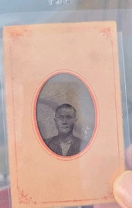 Small Tintype Photograph Daguerrotype Small Portrait - Picture 1 of 2
