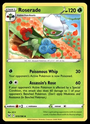 Roserade 015/196 SWSH11: Lost Origin - Image 1 of 2