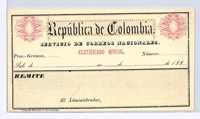 COLOMBIA *República* (BUCARAMANGA) Carta Asegurada Sello CUBIERTA Papelería WX93 Foto 1 de 4