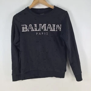Balmain Paris womens sweatshirt jumper size M aus 10 black long sleeve 109261 - Picture 1 of 9