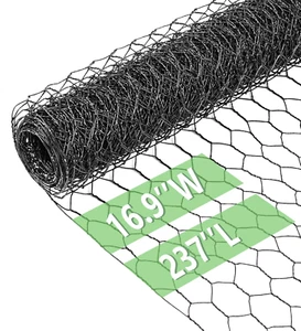 Chicken Wire 16.9 in X 237 in Poultry Wire Netting Hexagonal Galvanized Mesh Gar - Picture 1 of 7