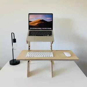 ALTO STANDING DESK WOODEN SETUP LAPTOP HOLDER MEDIUM - Picture 1 of 4