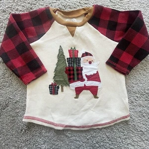 Camisa de Navidad Mud Pie Baby Boys Santa Talla 12-18m - Imagen 1 de 3