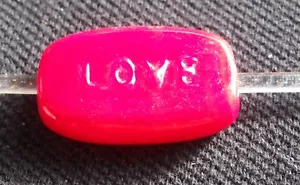 Ciondolo grande LOVE Fenton Art vetro gioielli vetro perline nuovo B3 - Foto 1 di 1