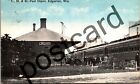 1917 C., M. & St. Paul Deport, EDGERTON WI, railroad W.A. Borgnis postcard jj240