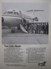7/1971 Pub Fokker Vfw F28 Airliner Airline Original French Ad