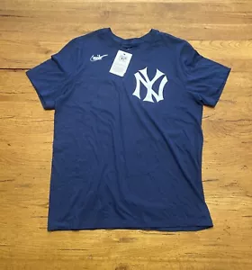 Nike MLB New York Yankees Derek Jeter #2 Captain Navy Blue Shirt Size Large NWT - Picture 1 of 5