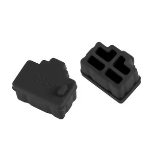 50Stk RJ45 Silikon Beschutz Ethernet Hub Port Kappe Abdeckung 12mmx8,3mm schwarz - Bild 1 von 4