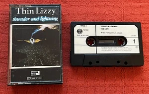 THIN LIZZY - CASSETTE TAPE WITH PAPER LABELS - THUNDER AND LIGHTNING - Foto 1 di 5