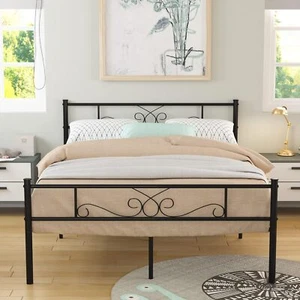Metal Full Size Platform Bed Frame with Headboard and Footboard for kid or adule - Picture 1 of 9