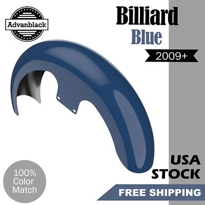 Guardabarros delantero Advanblack Billar Azul 21" Reveal Wrapper Hugger para 09+ Harley Foto 1 de 4