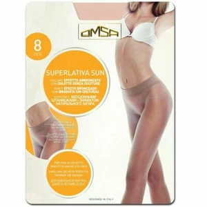 OMSA COLLANT 8DEN SUPERLATIVA SUN VELATISSIMO SENZA CUCITURE EFFETTO ABBRONZATO