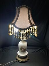 Vintage Renaissance Ceramic Table Lamp Double Bulb With Lamp Shade
