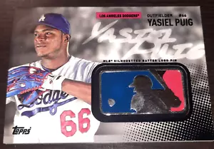 YASIEL PUIG-2015 TOPPS-MLB BATTER LOGO METAL PIN CARD-LOS ANGELES LA DODGERS - Picture 1 of 4