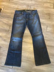 7 For All Mankind Womens A Pocket Jeans Dark Wash Blue 31 - Picture 1 of 5