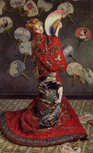 Claude Oscar Monet Camille Monet Japanese Costume 30x18 Canvas Print Unframed - Picture 1 of 4
