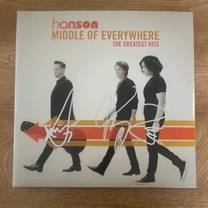 * HANSON * signed vinyl album * MIDDLE OF EVERYWHERE * THE GREATEST HITS * 1 - Picture 1 of 2