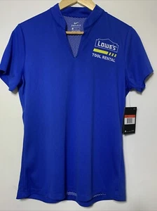Nike Dri-Fit Damen Kurzarm Shirt Blau Größe Large Lowe’s Tool Rental Neu - Bild 1 von 4