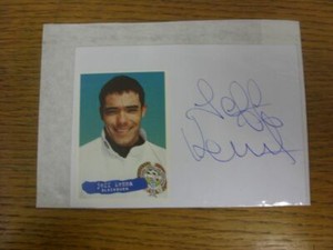 1996/1997 Autographed White Card: Blackburn Rovers - Kenna, Jeff  (Sticker laid