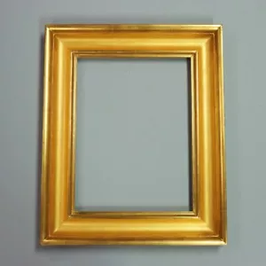 Solid Wood Picture Frame Gilded In 22k Gold Leaf Made In USA Since 1969 - Picture 1 of 9