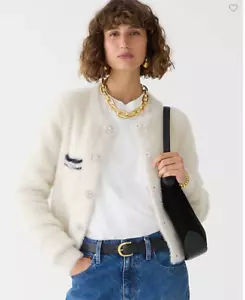 JCREW Suéter Chaqueta de Dama en Hilo Cepillado Artículo BS987 $178.00 - Imagen 1 de 5