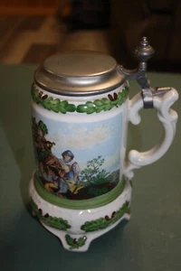 Josef Obermaier Lithophane Deer Hunting German Beer Stein Mug - Picture 1 of 9