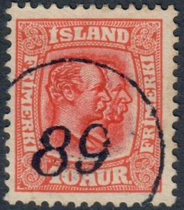 ICELAND. Numeral canc. 89 BOLSTADARHLID (PK2423) - Picture 1 of 1