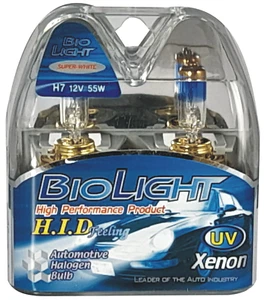 H7 12V 55W 5000K Super Plus 120 Gold Plated Xenon Filled Halogen Globes Bulbs - Bild 1 von 2