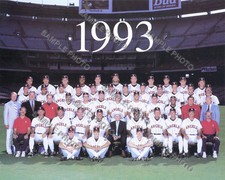 1993 CALIFORNIA ANGELS TEAM 8X10 PHOTO SALMON CHILI DAVIS CURTIS
