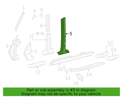 Pilar central exterior derecho mercedes-benz g550 g500 g 63 65 02-18 amg 463637582464 Foto 1 de 3