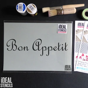 Bon Appetit Plantilla ~ Cocina Pared Decorativa~Arte Manualidades Reutilizable - Imagen 1 de 4