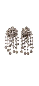 COS ATELIER Black Quartz Cascade Large Clip On Earrings - Picture 1 of 4