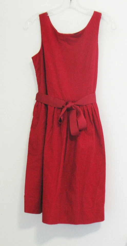 Vestido Polo Ralph Lauren Niñas Algodón Pana Park Avenue Rojo Talla 7 - Nuevo con Etiquetas Foto 1 de 1