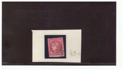 FRANCE Y&T 49c 1870  80 CENT CERES ROSE CARMINE USED EXPERTIZED EURO 550.00 YE9 - Image 1 of 2