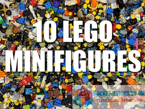 LEGO® Minifigures x10 Inc Head, Torso, Legs & Hair / Helmet / Hat - Picture 1 of 5