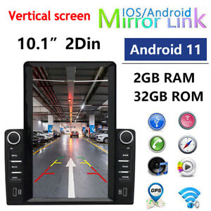 2 DIN Android 11 Autoradio GPS Navi WIFI 10"" Vertikaler Bildschirm Stereo Player 32GB