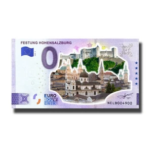 Billete de recuerdo de 0 euros fortaleza Hohensalzburg color Austria NELB 2024-3 - Imagen 1 de 2