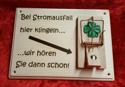 Türschild Mausefalle Spruchschild Wandbild originelle Geschenkidee Türklingel  - Bild 1 von 2