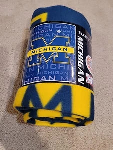 U of M University of Michigan by Northwest 50 X 60 Fleece Blanket Fleece Throw - Picture 1 of 4