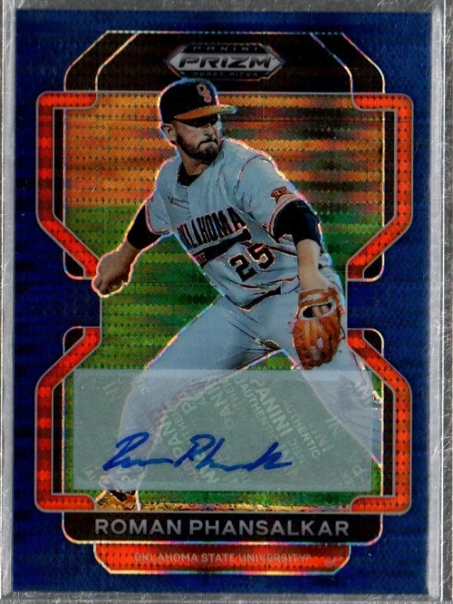 2022 Prizm Draft Picks Prizms Navy Blue Pulsar #208 Roman Phansalkar Auto /9  - Image 1 of 1
