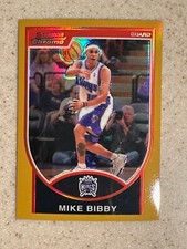 2007-08 Bowman Draft Picks & Stars Chrome Gold Refractor /99 Mike Bibby #10